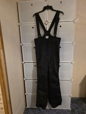 Vintage Roffe UNISEX Black Insulated Winter Ski Bibs